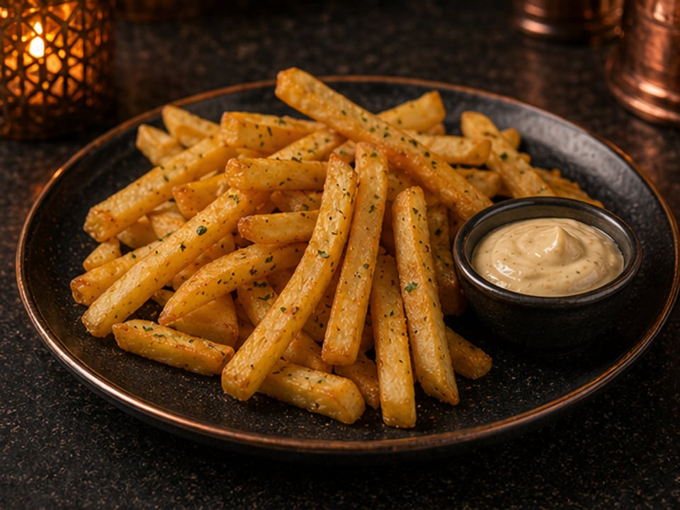 Burger fries with aioli 150 g