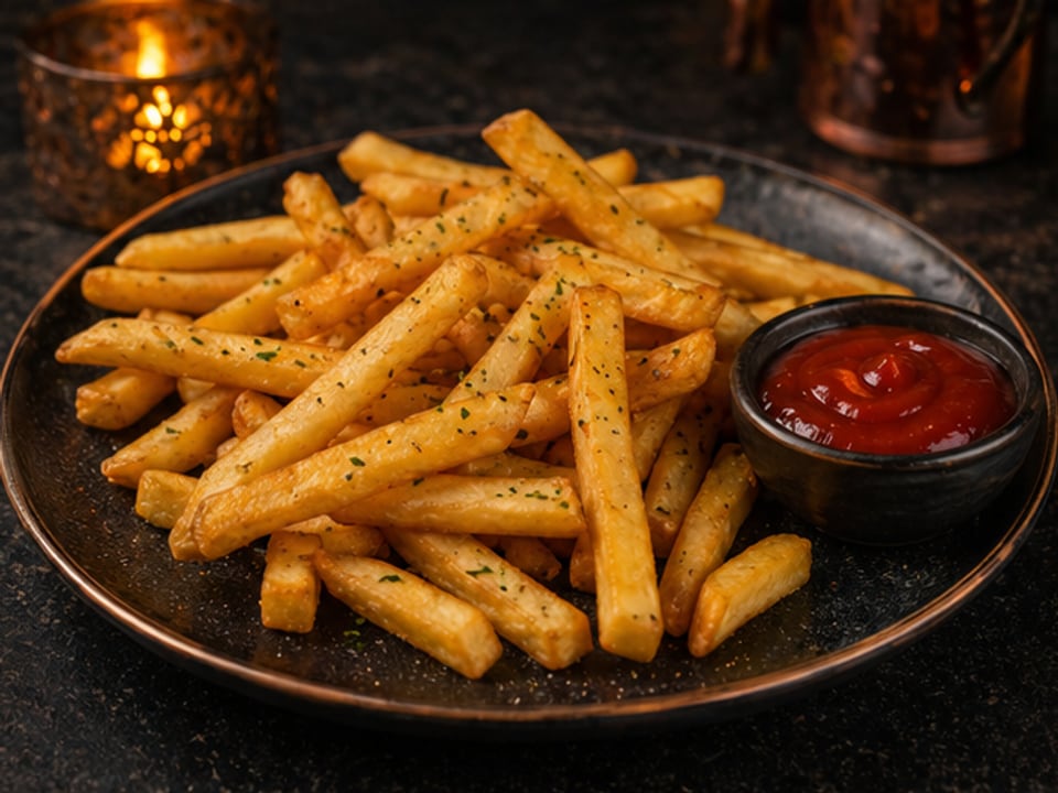 Burger fries with ketchup 150 g