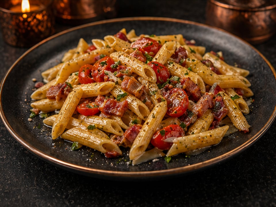 Penne con Pancetta