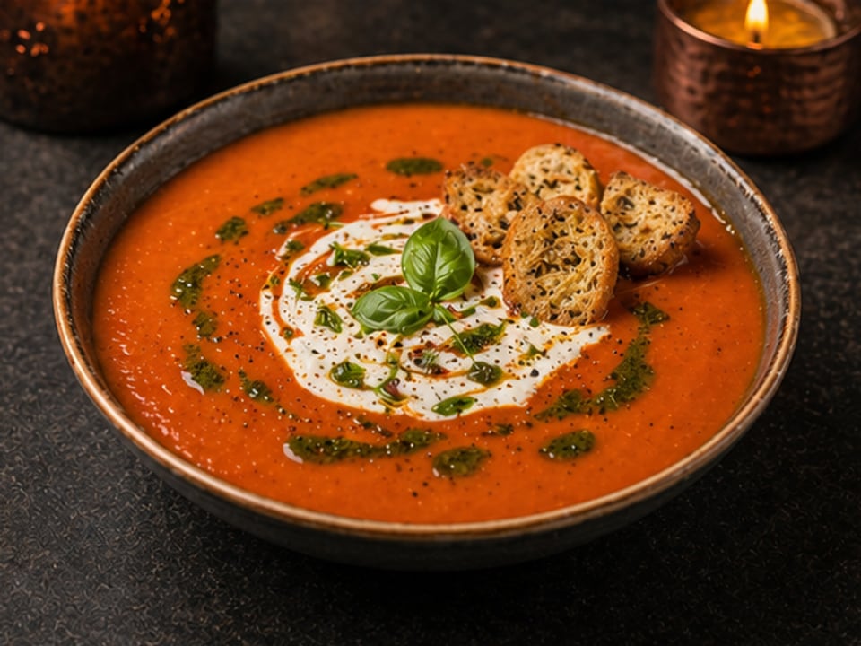 Tomato cream with mascarpone
